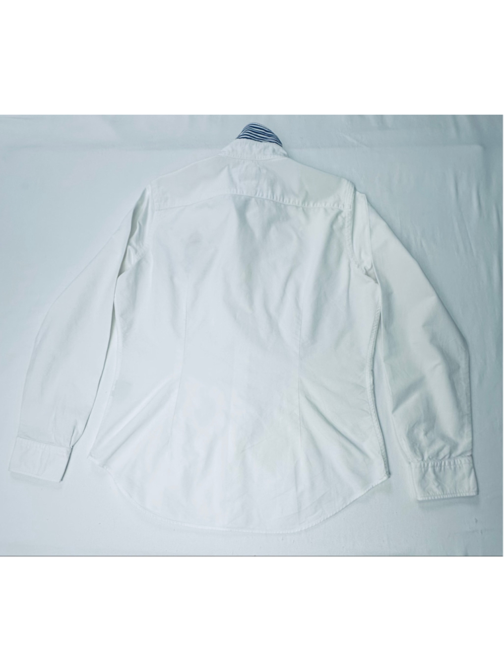 Vintage Ralph Lauren Sport Women’s 14 White Oxford Crest Contrast Collar Shirt - Picture 9 of 13